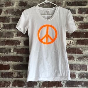 American Apparel “The Summer Shirt” Peace Sign Tee